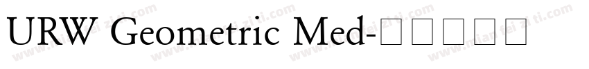 URW Geometric Med字体转换
